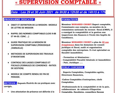 SEMINAIRE Supervision comptable